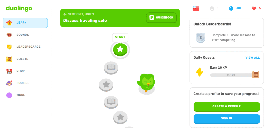 Duolingo Online Course