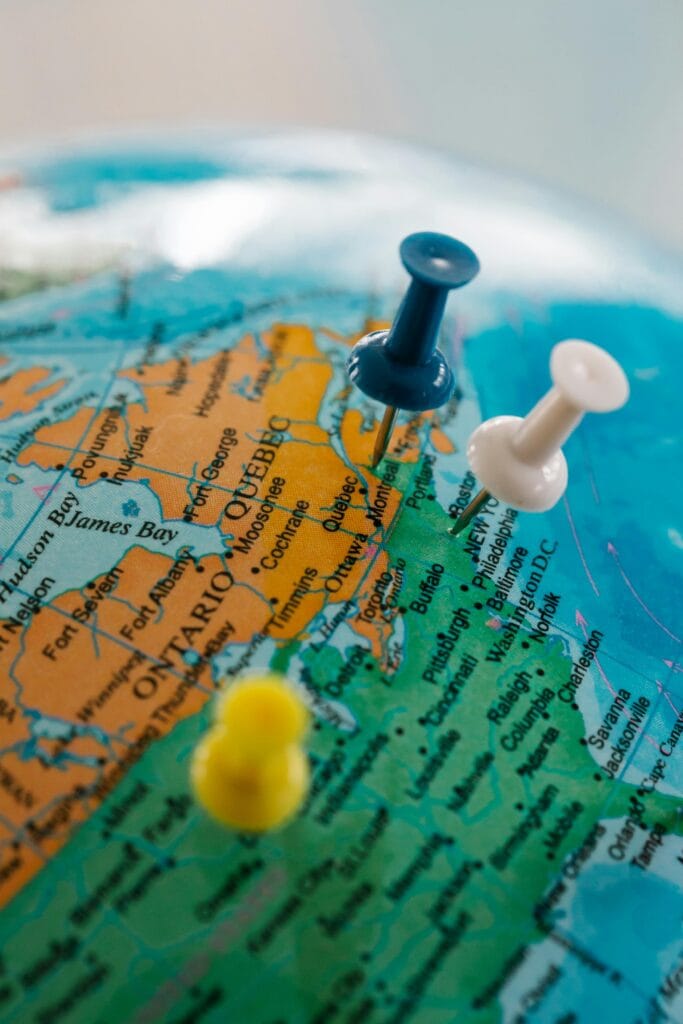 Global Travel guide map