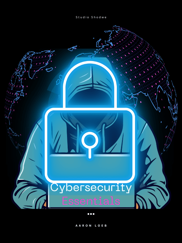 Futuristic digital lock (padlock) with faint hacking figure in the background representing cybersecurity / digital protection.)