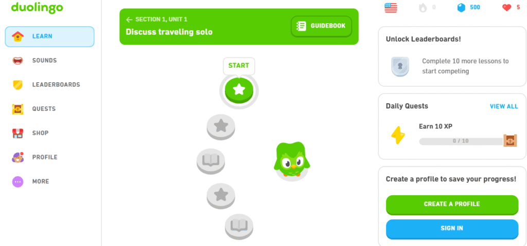 Duolingo Online Course