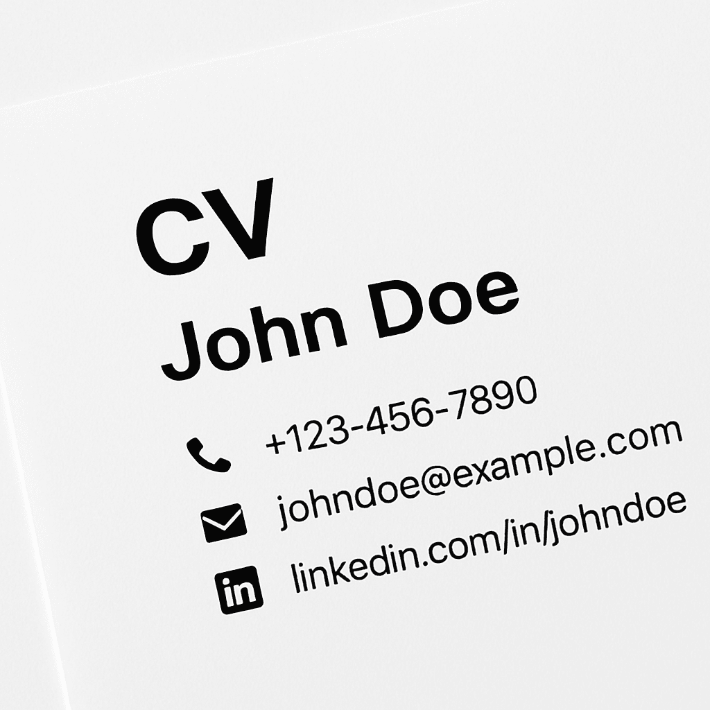 Essential Sections of a CV